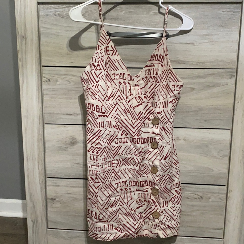 V-Neck Dress with Buttons